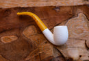 Handmade Astaş Meerschaum Pipes, Lee Van Cleef, Rustic Carved, With Fitted Case