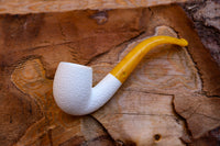 Handmade Astaş Meerschaum Pipes, Lee Van Cleef, Rustic Carved, With Fitted Case
