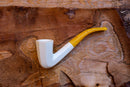 Handmade Astaş Meerchaum Pipes, Dublin Panel, Smooth Carved, Large, With Fitted Case