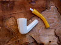 Handmade Astaş Meerchaum Pipes, Dublin Panel, Smooth Carved, Large, With Fitted Case