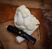 Chevailer Patterned Meerschaum Pipe