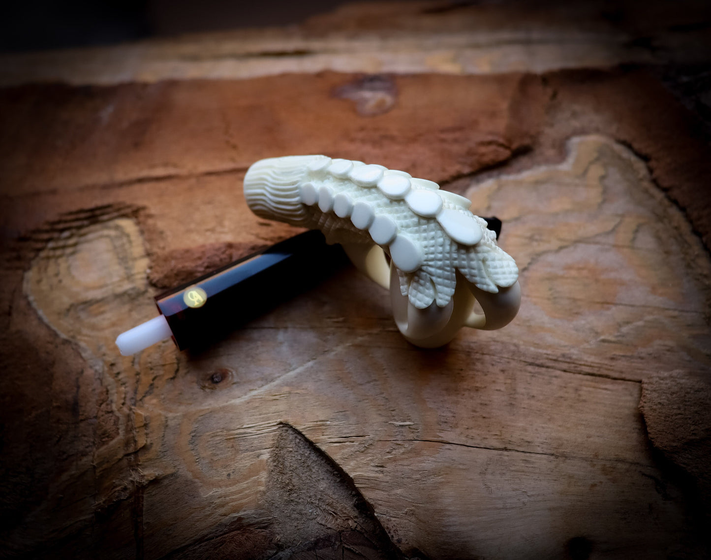 Smooth Special Handmade Eagle Claw Model Cigarette Meerschaum Pipe With Leather Box -Astaş Meerschaum