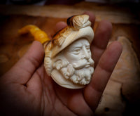 Chevailer Patterned Meerschaum Pipe