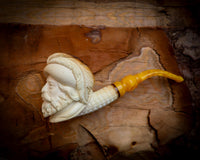 Chevailer Patterned Meerschaum Pipe