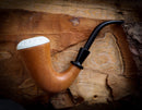 Calabash Mahogany Pipe with Handcarved Block Meerschaum