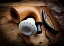 Calabash Mahogany Pipe with Handcarved Block Meerschaum