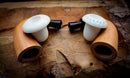 Calabash Mahogany Pipe with Handcarved Block Meerschaum