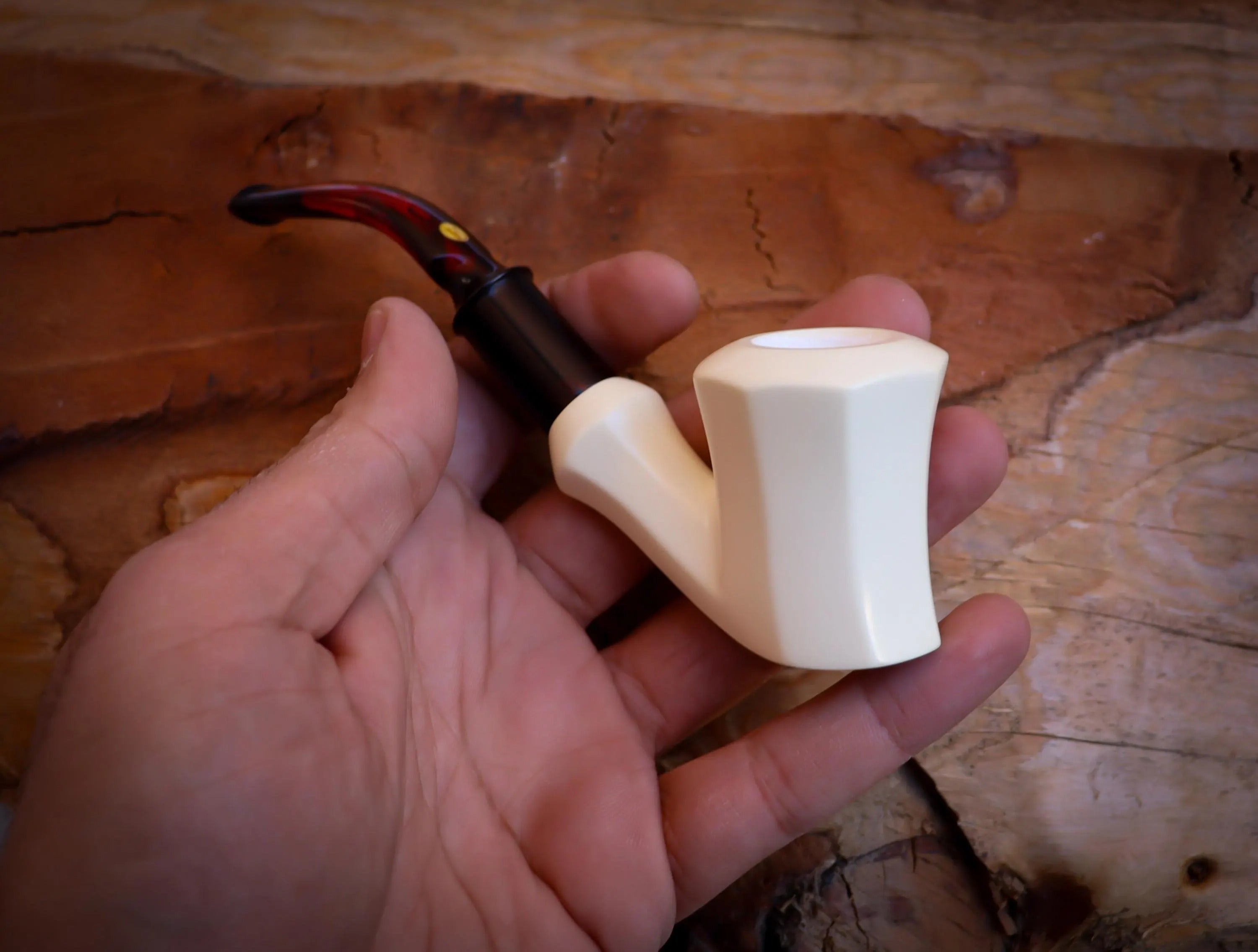 Freehand Meerschaum Pipe With Leather Box-Astaş Meerschaum