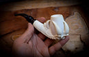 Smooth Special Handmade Large Size Eagle Claw Meerschaum Pipe With Leather Box-Astaş Meerschaum